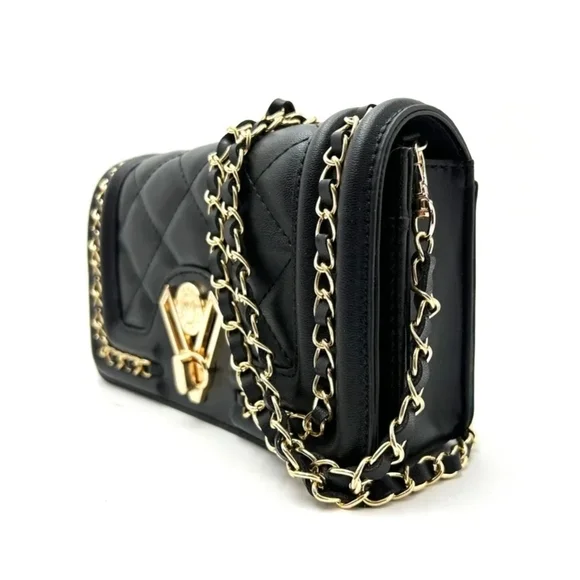 Elegant Black Quilted Chain Bag - Picture 2 of 6